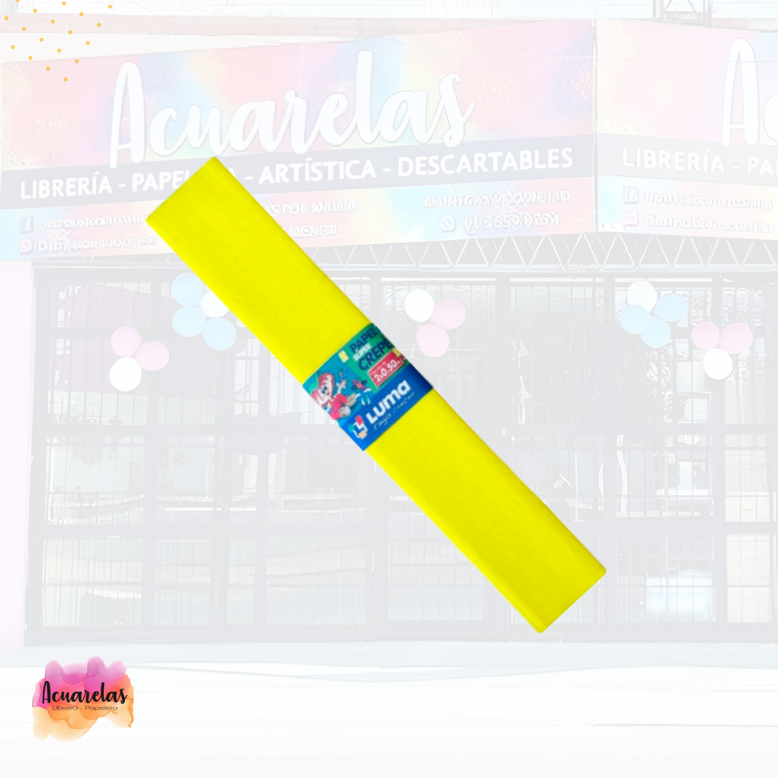 Papel crepe Luma Liso Amarillo